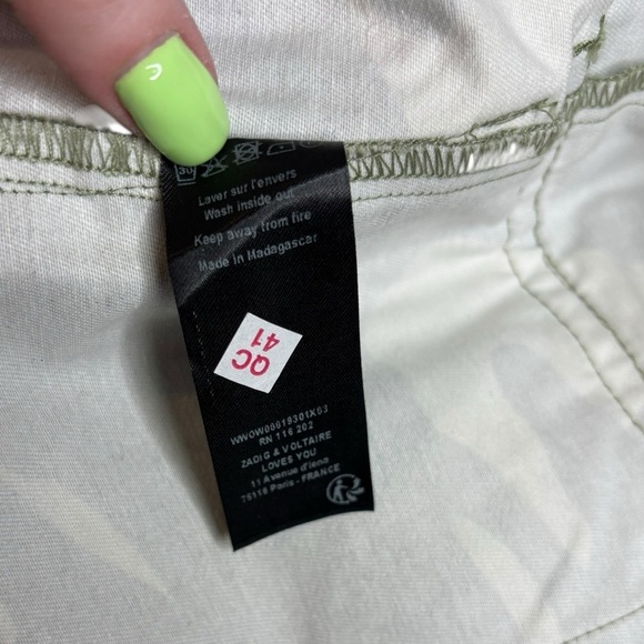 ZADIG & VOLTAIRE Camo Button Front Cargo Jacket Size Small - Picture 8 of 14